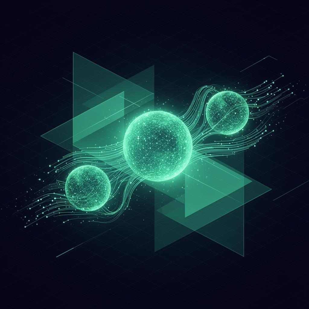 ChatGPT Search visibility — abstract visualisation of data streams to the generative engine